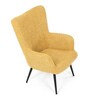 Křeslo ušák, žlutá, látka bouclé, AK-W1206 YEL2