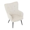 Křeslo ušák, béžová, látka bouclé, AK-W1206 CRM2