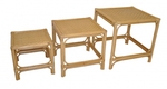 Set 3 kusů ratanových stolků