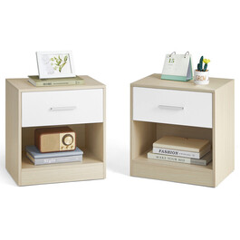 Odkládací stolek 39x28x41cm, mdf, bělený dub, ANT-E1081 BUK