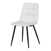 Jídelní židle, bílá, sametová látka, DCL-X7015 WT2