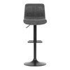 Barová židle, šedá, ekokůže,AUB-806 GREY3