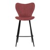 Barová židle, červená, látka,AUB-1068 RED2