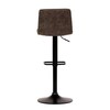 Barová židle, hnědá, látka,AUB-806 BR3