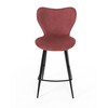 Barová židle, červená, látka,AUB-1068 RED2