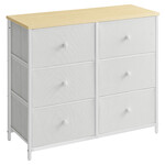 Komoda 80x30x71cm, kov, bílá, AUK-E1032 WT