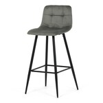 Barová židle, zelená, látka,AUB-X7015 GRN2