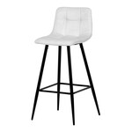 Barová židle, bílá, látka,AUB-X7015 WT2