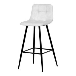 Barová židle, bílá, látka,AUB-X7015 WT2