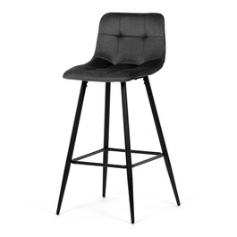 Barová židle, šedá, látka,AUB-X7015 GREY2