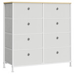 Komoda 80x30x82cm, kov, bílá, AUK-E1024 WT