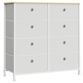 Komoda 80x30x82cm, kov, bílá, AUK-E1024 WT