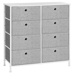 Komoda 80x30x82cm, kov, šedá, AUK-E1024 GREY