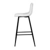 Barová židle, bílá, látka,AUB-X7015 WT2