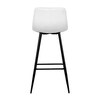 Barová židle, bílá, látka,AUB-X7015 WT2