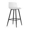 Barová židle, bílá, látka,AUB-X7015 WT2