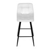 Barová židle, bílá, látka,AUB-X7015 WT2