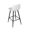 Barová židle, bílá, látka,AUB-X7015 WT2