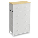 Komoda 56x30x93cm, kov, bílá, AUK-E1051 WT