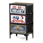 Komoda 45x30x77cm, mdf, vícebarevná, AUK-W2001 BK