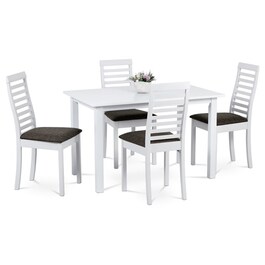 Jídelní set s 4 židlemi, 120x75x75cm, masiv AUT-4000 WT