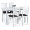 Jídelní set s 4 židlemi, 120x75x75cm, masiv AUT-4000 WT