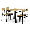 Jídelní set s 4 židlemi, 110x70x76cm, mdf, divoký dub, AUT-O2155 OAK