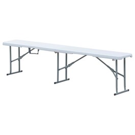 Zahradní lavice, kov, plast, bílá, AZ-K1001 WT