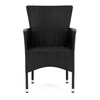 Zahradní židle, kov, polyratan, černá, AZC-S2117 BK