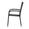 Zahradní židle, kov, polyratan, černá, AZC-S2113 BK