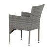 Zahradní židle, kov, polyratan, šedá, AZC-S2118 GREY