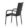 Zahradní židle, kov, polyratan, černá, AZC-S2113 BK