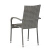 Zahradní židle, kov, polyratan, šedá, AZC-S2114 GREY