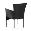 Zahradní židle, kov, polyratan, černá, AZC-S2117 BK