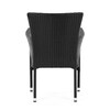 Zahradní židle, kov, polyratan, černá, AZC-S2117 BK