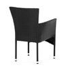 Zahradní židle, kov, polyratan, černá, AZC-S2117 BK