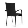 Zahradní židle, kov, polyratan, černá, AZC-S2113 BK