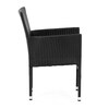 Zahradní židle, kov, polyratan, černá, AZC-S2117 BK