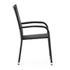 Zahradní židle, kov, polyratan, černá, AZC-S2113 BK