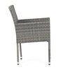Zahradní židle, kov, polyratan, šedá, AZC-S2118 GREY
