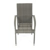 Zahradní židle, kov, polyratan, šedá, AZC-S2114 GREY