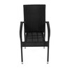 Zahradní židle, kov, polyratan, černá, AZC-S2113 BK