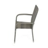 Zahradní židle, kov, polyratan, šedá, AZC-S2114 GREY