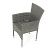 Zahradní židle, kov, polyratan, šedá, AZC-S2118 GREY