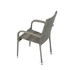 Zahradní židle, kov, polyratan, šedá, AZC-S2114 GREY