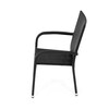 Zahradní židle, kov, polyratan, černá, AZC-S2113 BK