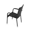 Zahradní židle, kov, polyratan, černá, AZC-S2113 BK