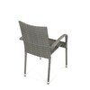 Zahradní židle, kov, polyratan, šedá, AZC-S2114 GREY