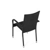 Zahradní židle, kov, polyratan, černá, AZC-S2113 BK