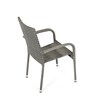 Zahradní židle, kov, polyratan, šedá, AZC-S2114 GREY